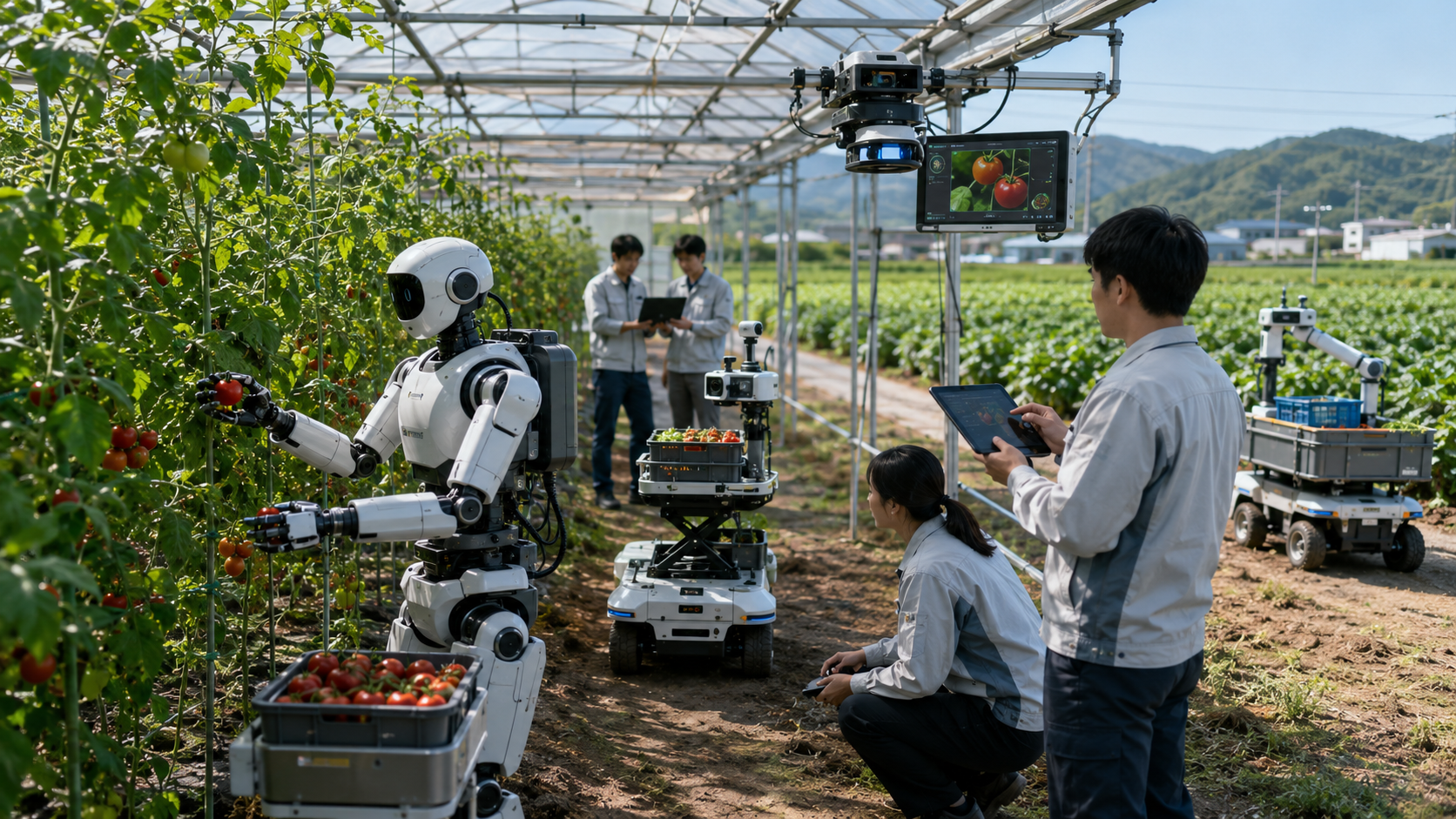 農地でロボット応用実験